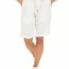 Matchy Matchy Riley Adams White Linen Shorts Unisex