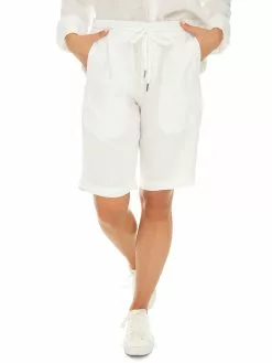 Matchy Matchy Riley Adams White Linen Shorts Unisex