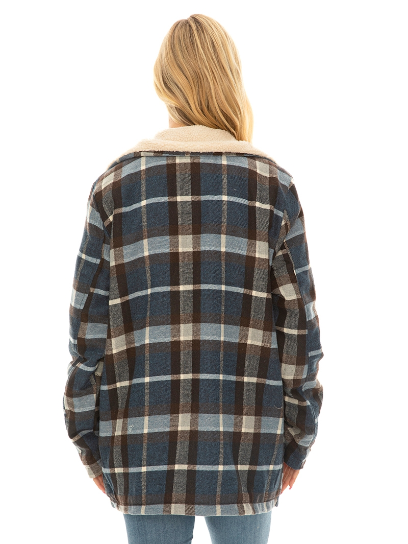 Unisex Clothing Prodigy Blue Yarn Dyed Check Unisex Jacket 5 Unisex Clothing Prodigy Blue Yarn Dyed Check Unisex Jacket - Image 3