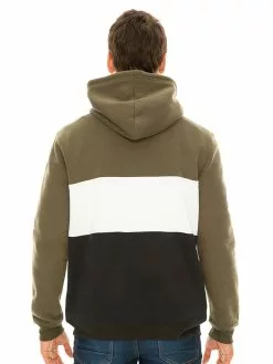 Hoodies Jumpers & Fleece Lowes Olive White & Black Spliced Popover Hoodie -Traders Country Sales 57179 b lowes