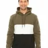 Hoodies Jumpers & Fleece Lowes Olive White & Black Spliced Popover Hoodie