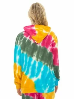 Tops Prodigy Unisex Multi Colour Pink Tie Dye Popover Hoodie -Traders Country Sales 57193 b lowes 2 1