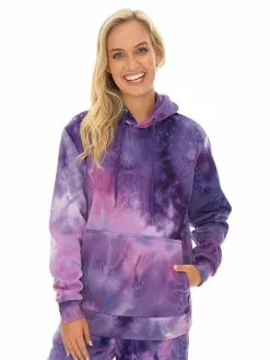 Tops Prodigy Unisex Mauve Tie Dye Popover Hoodie
