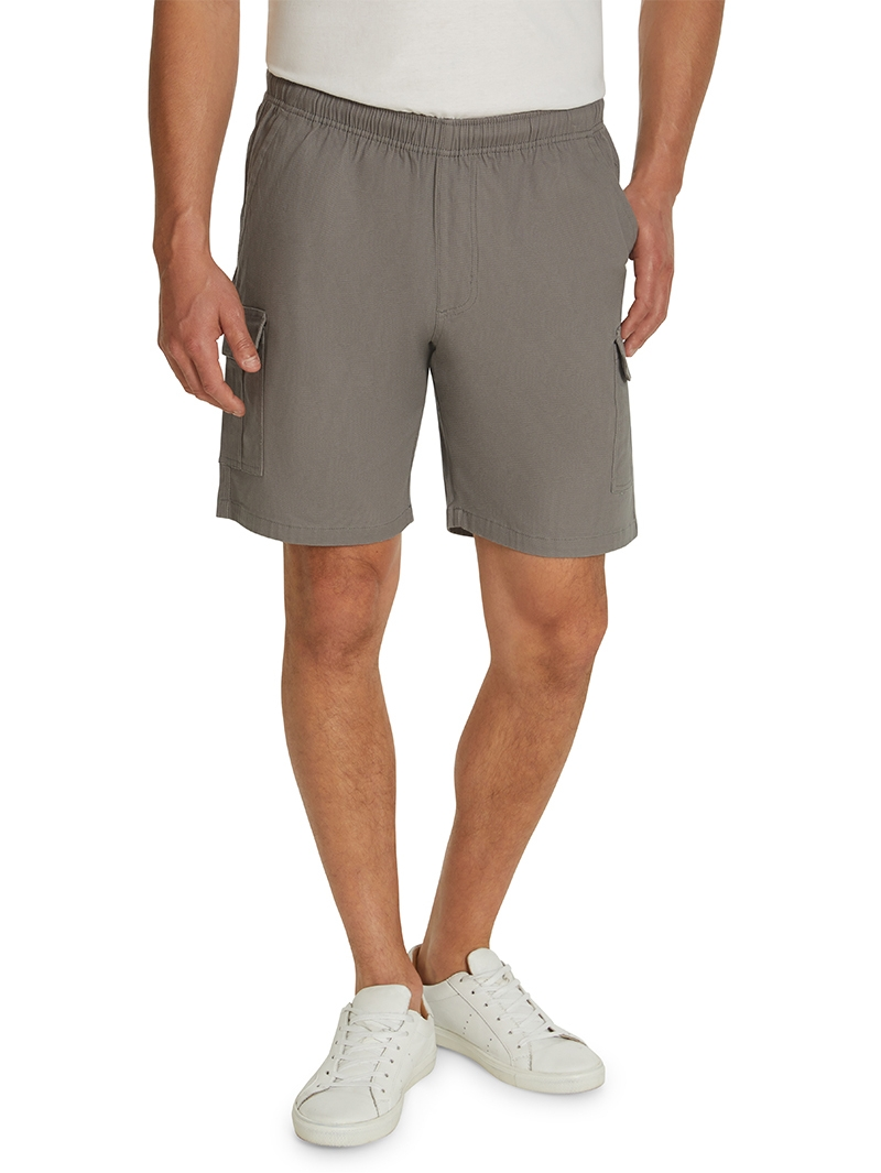 Lowes Cargo Shorts Light Grey - Elastic Waist 3 Lowes Cargo Shorts Light Grey - Elastic Waist