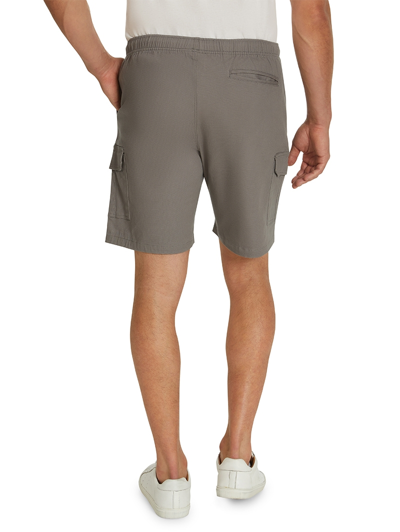 Lowes Cargo Shorts Light Grey - Elastic Waist 4 Lowes Cargo Shorts Light Grey - Elastic Waist - Image 2