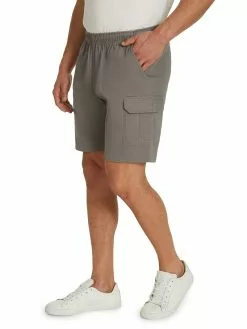 Lowes Cargo Shorts Light Grey - Elastic Waist 7 Lowes Cargo Shorts Light Grey - Elastic Waist -Traders Country Sales 57741 3