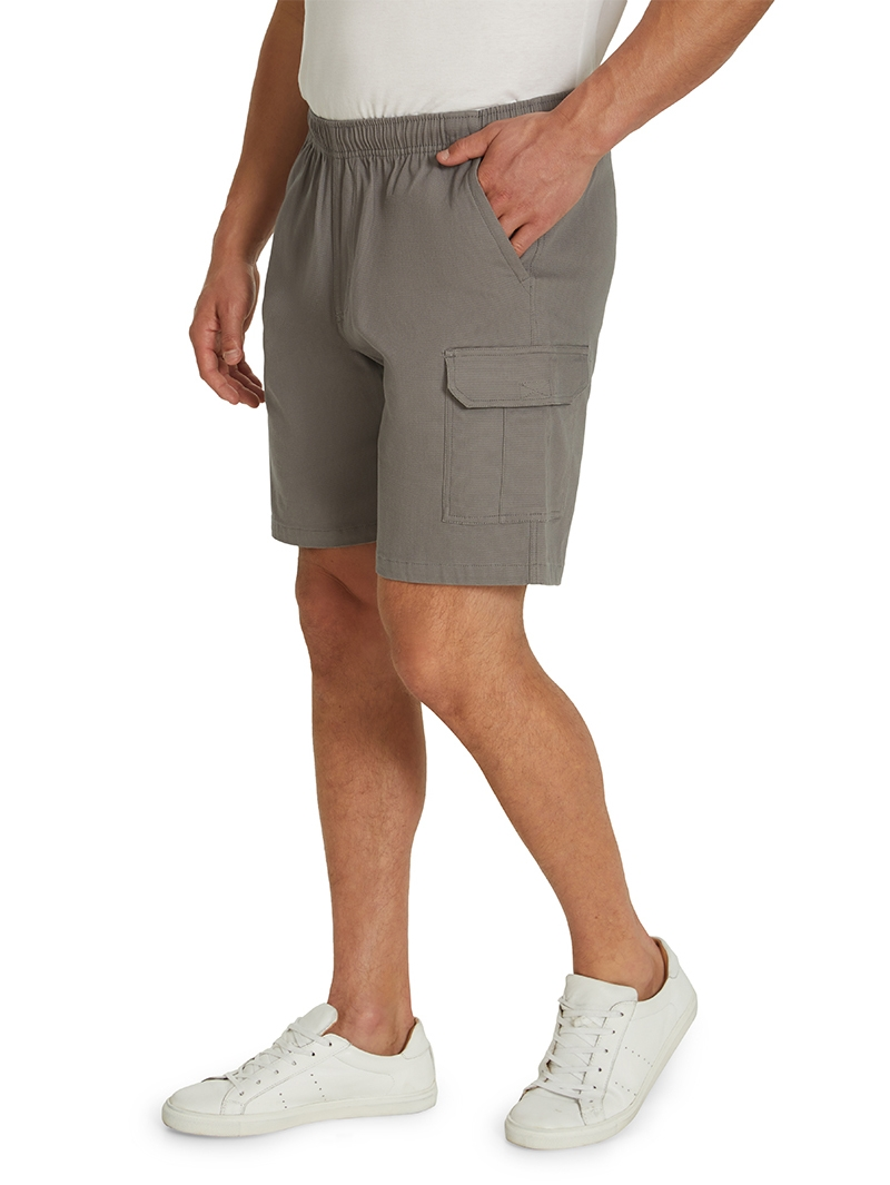 Lowes Cargo Shorts Light Grey - Elastic Waist 5 Lowes Cargo Shorts Light Grey - Elastic Waist - Image 3