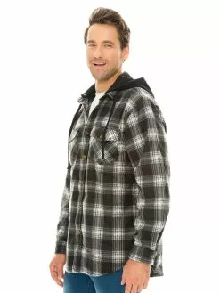 Shirts Lowes Black Check Polar Fleece Hooded Shirt 6 Shirts Lowes Black Check Polar Fleece Hooded Shirt -Traders Country Sales 58106 s lowes 1