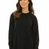 Lowes Tops Unisex Long Sleeve Crew Neck Top Black -Traders Country Sales 58110 f