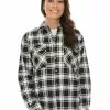 Tops Lowes Unisex Black & White Check Flannelette Shirt -Traders Country Sales 58124 l f 2 lowes