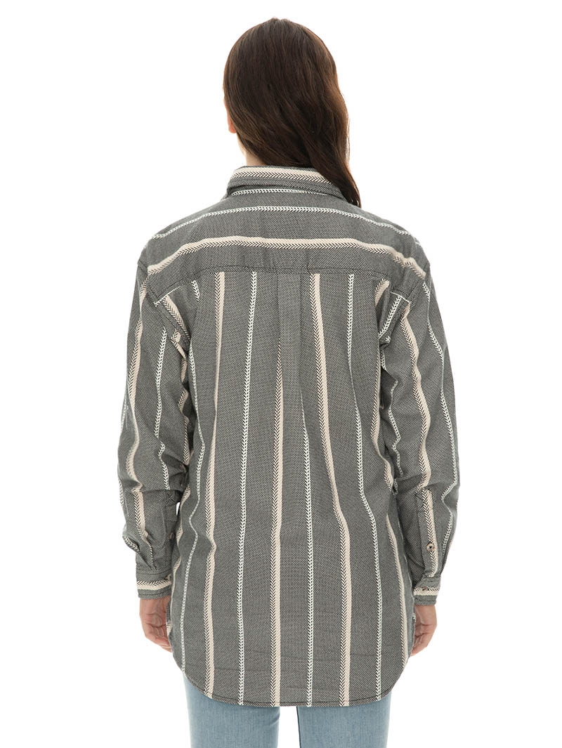 Tops Lowes Unisex Multi Coloured Stripe Flannelette Shirt 5 Tops Lowes Unisex Multi Coloured Stripe Flannelette Shirt - Image 3