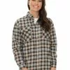 Tops Lowes Unisex Tan & Black Check Flannelette Shirt 2 Tops Lowes Unisex Tan & Black Check Flannelette Shirt -Traders Country Sales 58131 l f lowes