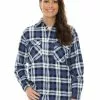 Tops Lowes Unisex Denim Check Flannelette Shirt -Traders Country Sales 58132 l f lowes