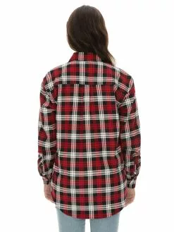Tops Lowes Unisex Red Check Flannelette Shirt -Traders Country Sales 58135 l b lowes