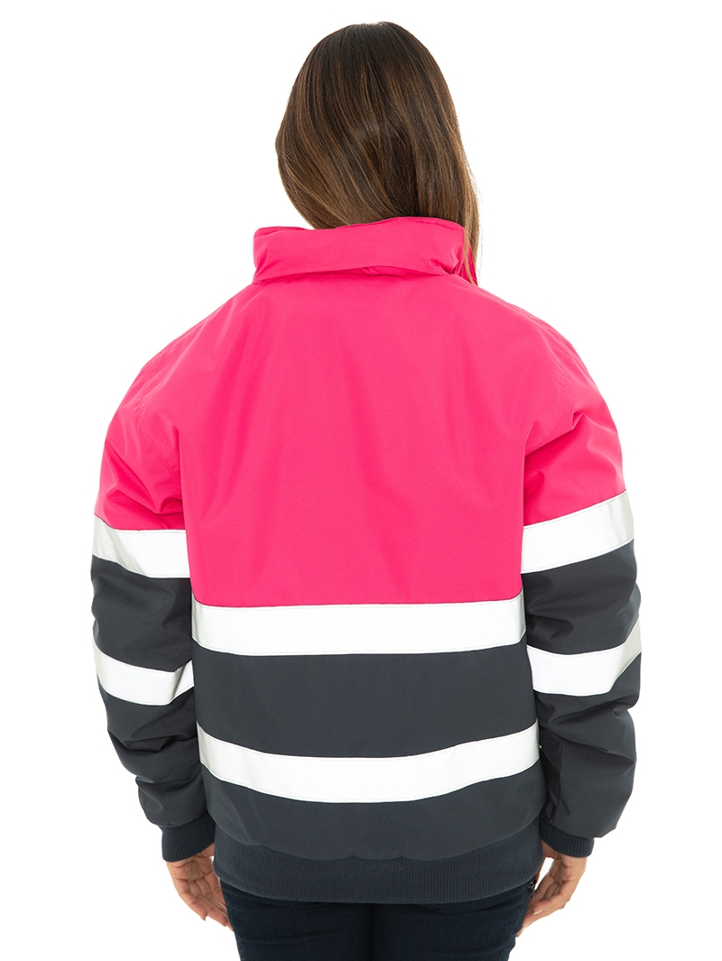 Winter Wear Traders Pink & Navy Hi Vis Jacket 8 Winter Wear Traders Pink & Navy Hi Vis Jacket - Image 6