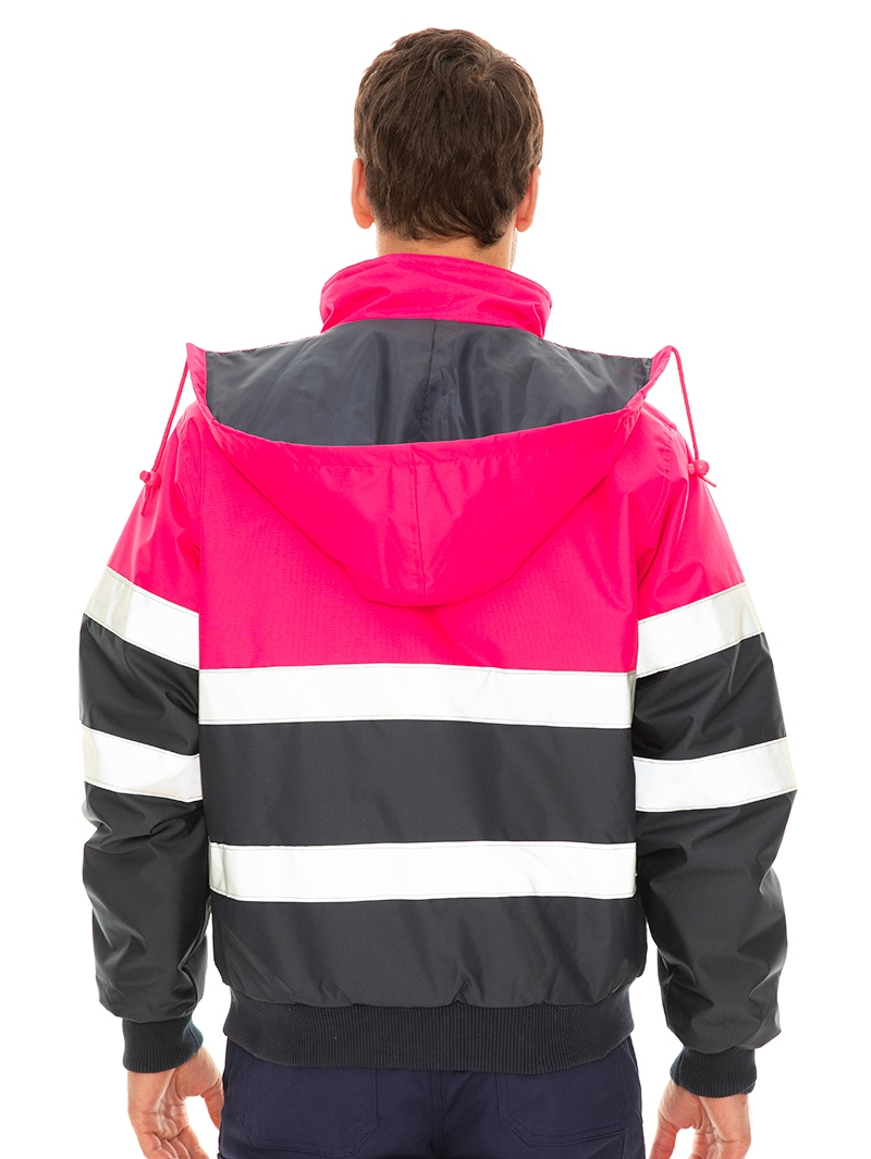 Winter Wear Traders Pink & Navy Hi Vis Jacket 9 Winter Wear Traders Pink & Navy Hi Vis Jacket - Image 7