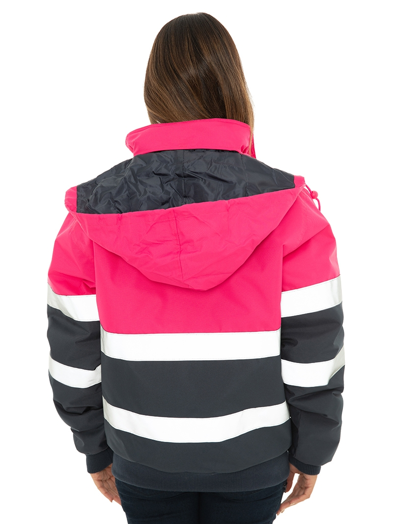 Winter Wear Traders Pink & Navy Hi Vis Jacket 7 Winter Wear Traders Pink & Navy Hi Vis Jacket - Image 5
