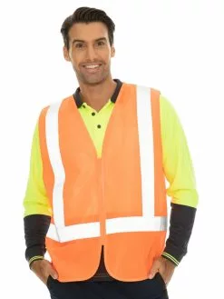 Vests Lowes Hi-Vis Orange Zip Vest