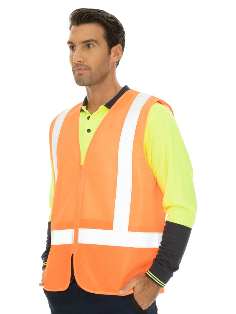 Vests Lowes Hi-Vis Orange Zip Vest 4 Vests Lowes Hi-Vis Orange Zip Vest - Image 2