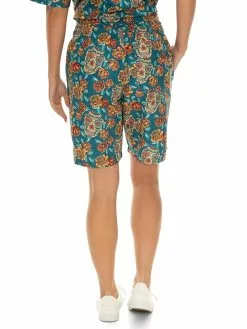 Bottoms Lowes Print Short Teal Floral Skull -Traders Country Sales 58424 b 2 lowes