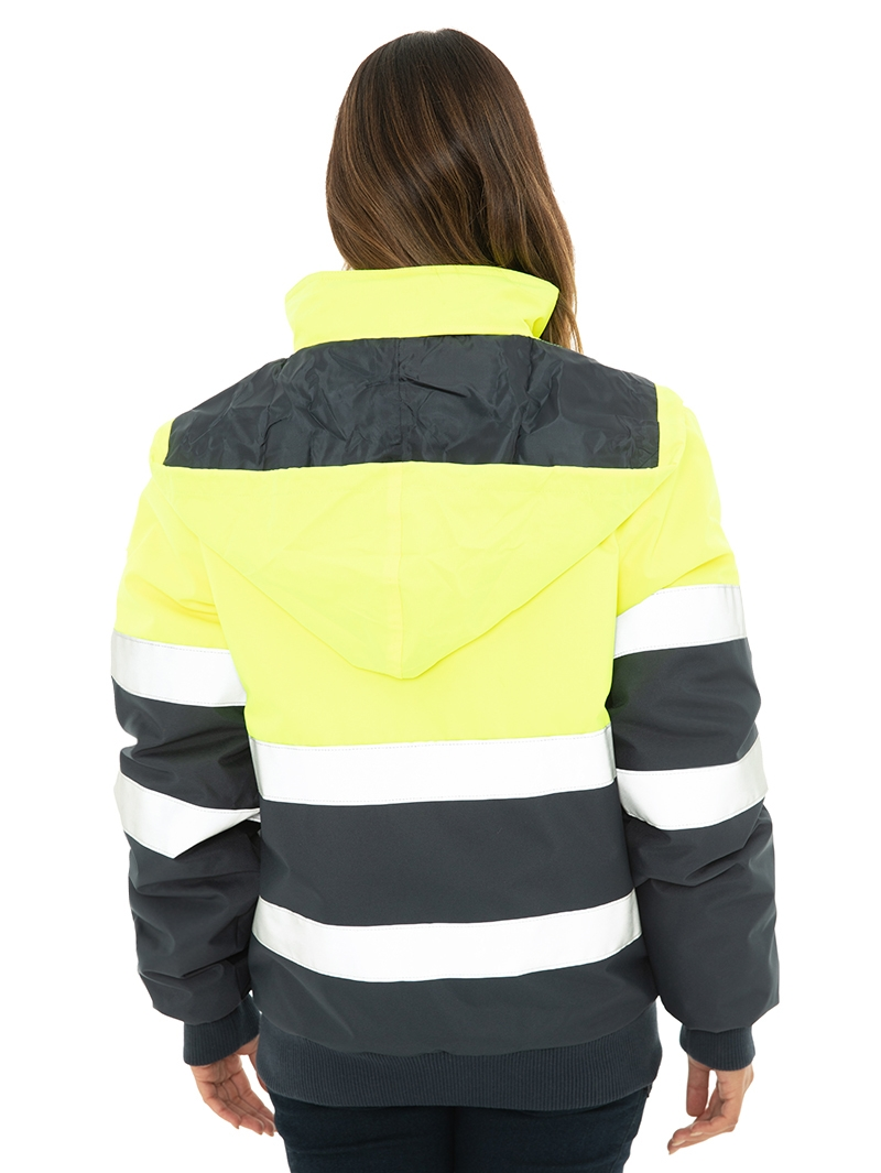 Lowes Jackets & Jumpers Unisex Oxford Hi-Vis Yellow Jacket 5 Lowes Jackets & Jumpers Unisex Oxford Hi-Vis Yellow Jacket - Image 3