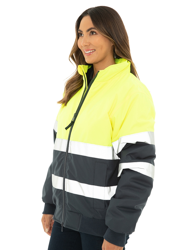 Lowes Jackets & Jumpers Unisex Oxford Hi-Vis Yellow Jacket 4 Lowes Jackets & Jumpers Unisex Oxford Hi-Vis Yellow Jacket - Image 2