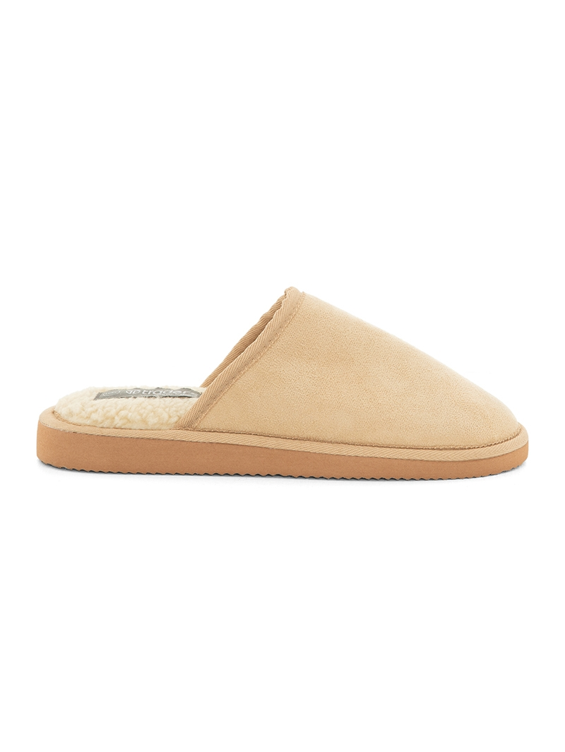 Slippers Traders Beige Suede Slipper 3 Slippers Traders Beige Suede Slipper