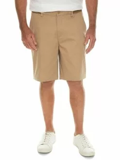 Manhattan Stretch Chino Shorts Beige - Elastic Waist