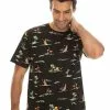 T-Shirts Lowes Mens Summer Vacation Print T Shirt Black