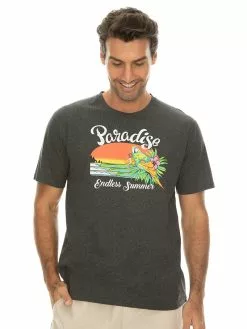 T-Shirts Lowes Mens Paradise T Shirt Charcoal