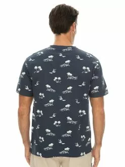 T-Shirts Lowes Mens Palm Print T Shirt Navy -Traders Country Sales 58679 b lowes 1