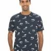 T-Shirts Lowes Mens Palm Print T Shirt Navy