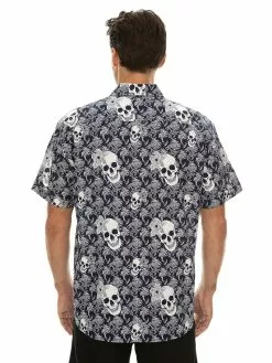 Prodigy Shirts Mens Short Sleeve Shirt Navy Skull Print -Traders Country Sales 58872 f 2 lowes 1