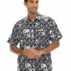 Prodigy Shirts Mens Short Sleeve Shirt Navy Skull Print -Traders Country Sales 58872 f lowes 1 6