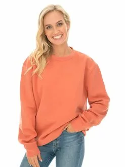 Tops Lowes Unisex Crew Neck Apricot Sloppy Joe
