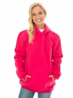 Tops Lowes Fleece Popover Hoodie In Hot Pink Unisex