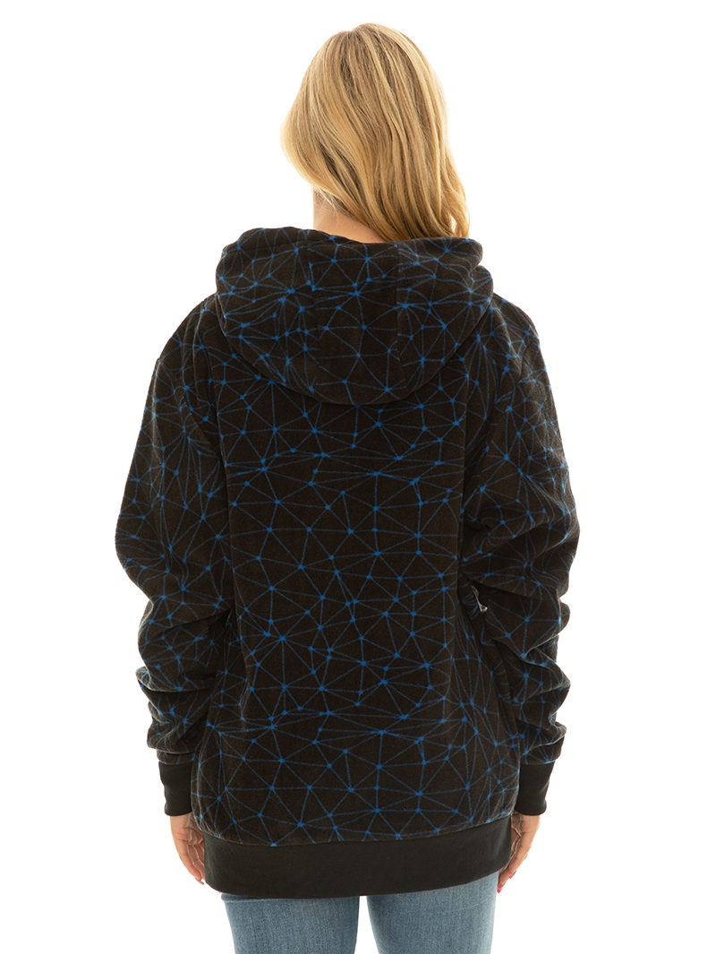 Tops Prodigy Black & Blue Polar Fleece Unisex Hoodie 5 Tops Prodigy Black & Blue Polar Fleece Unisex Hoodie - Image 3