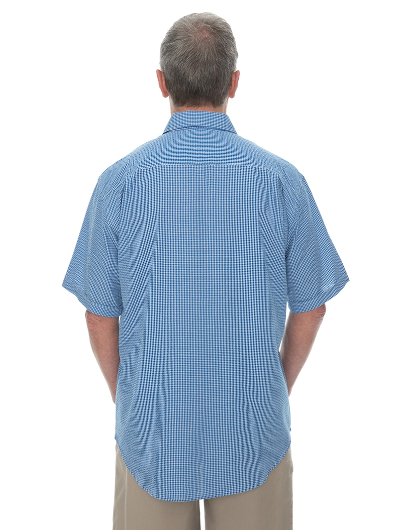 Shirts Bisley Shirt Short Sleeve In Royal Check Light Blue 7 Shirts Bisley Shirt Short Sleeve In Royal Check Light Blue - Image 5