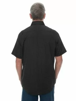 Elliotts Shirts Mens Shirt Short Sleeve In Black Dobby 10 Elliotts Shirts Mens Shirt Short Sleeve In Black Dobby -Traders Country Sales 58916 s 1 1