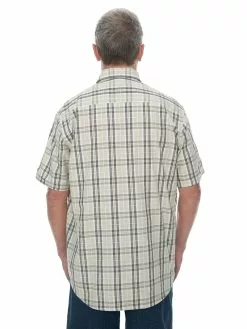 Elliotts Shirts Mens Shirt Short Sleeve In Tan Check -Traders Country Sales 58917 b 1 1