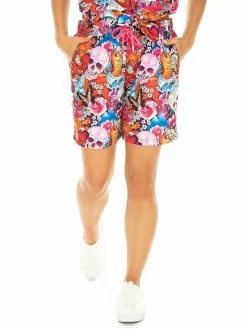 Matchy Matchy Riley Adams Shorts Exotic Skull Print Unisex