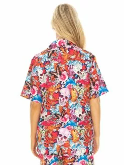 Tops Riley Adams Shirt Exotic Skull Print Unisex -Traders Country Sales 59005 b 2 lowes