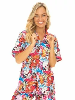 Traders Country Sales 37 Tops Riley Adams Shirt Exotic Skull Print Unisex