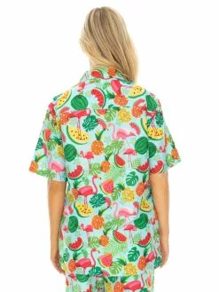 Tops Riley Adams Shirt Fruity Flamingo Print Unisex -Traders Country Sales 59006 b 2 lowes
