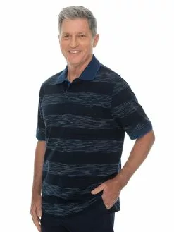 Polos Cougars Polo Short Sleeve Knit In Navy & Blue -Traders Country Sales 59137 s 1 1