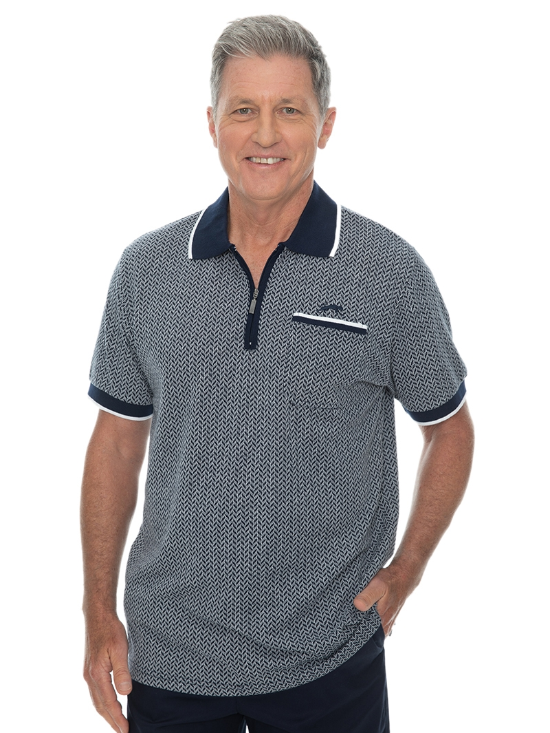 Polos Cougars Polo Short Sleeve Knit In Navy & White 4 Polos Cougars Polo Short Sleeve Knit In Navy & White - Image 2