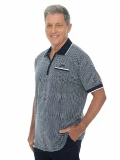 Polos Cougars Polo Short Sleeve Knit In Navy & White 10 Polos Cougars Polo Short Sleeve Knit In Navy & White -Traders Country Sales 59138 s 1 1