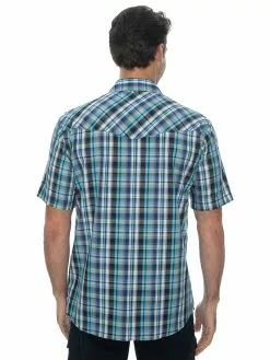 Traders Country Shirts Mens Check Shirt Sort Sleeve Taupe -Traders Country Sales 59302 b