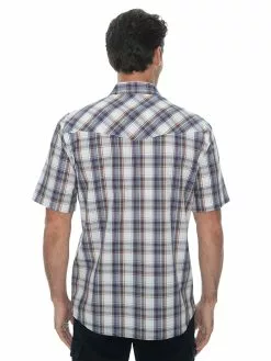 Traders Country Shirts Mens Check Shirt Sort Sleeve Purple -Traders Country Sales 59303 b