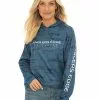 Tops Anglers Edge Blue Fishing Top With Hood Unisex -Traders Country Sales 59311 f